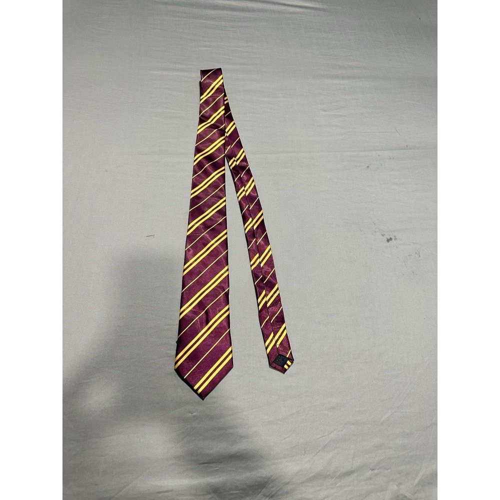 Official Harry Potter Tie Official Necktie Rubies Costume Burgundy Yellow Stripe